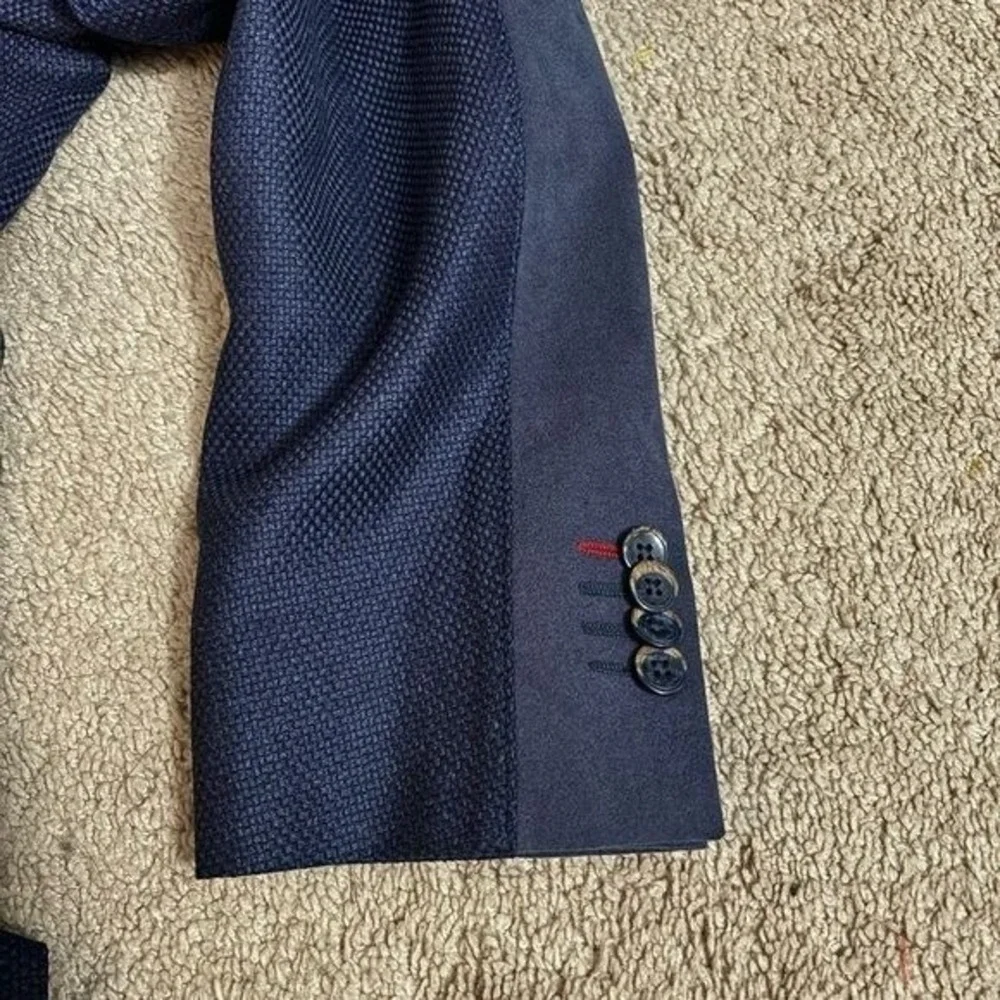Robert‎ Graham | Blue Navy Wool Cashmere Blend Blazer Sport Coat 2-Button Sz 42L